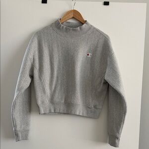 Champion Heather Gray Cropped Pullover
